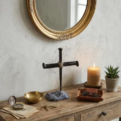 Crucifixion Nail Cross Console table
