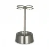 MONTESSA brushed stainless steel toothbrush holder with 4-slot clover design