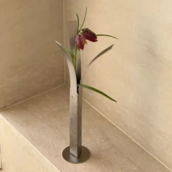 Geometric Modern Stainless Steel Bud Vase for Single Stem Styling