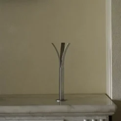 Modern Stainless Steel Vase with Geometric Design for Minimalist Table Centerpiece