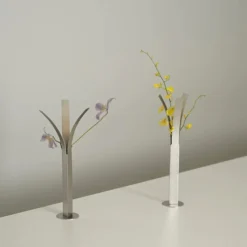 Geometric Modern Stainless Steel Bud Vase for Single Stem Styling