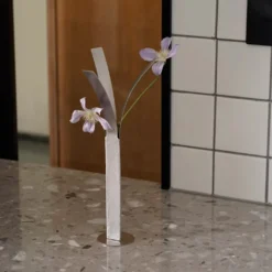 Geometric Modern Stainless Steel Bud Vase for Single Stem Styling
