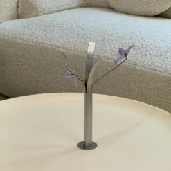 Geometric Modern Stainless Steel Bud Vase for Single Stem Styling